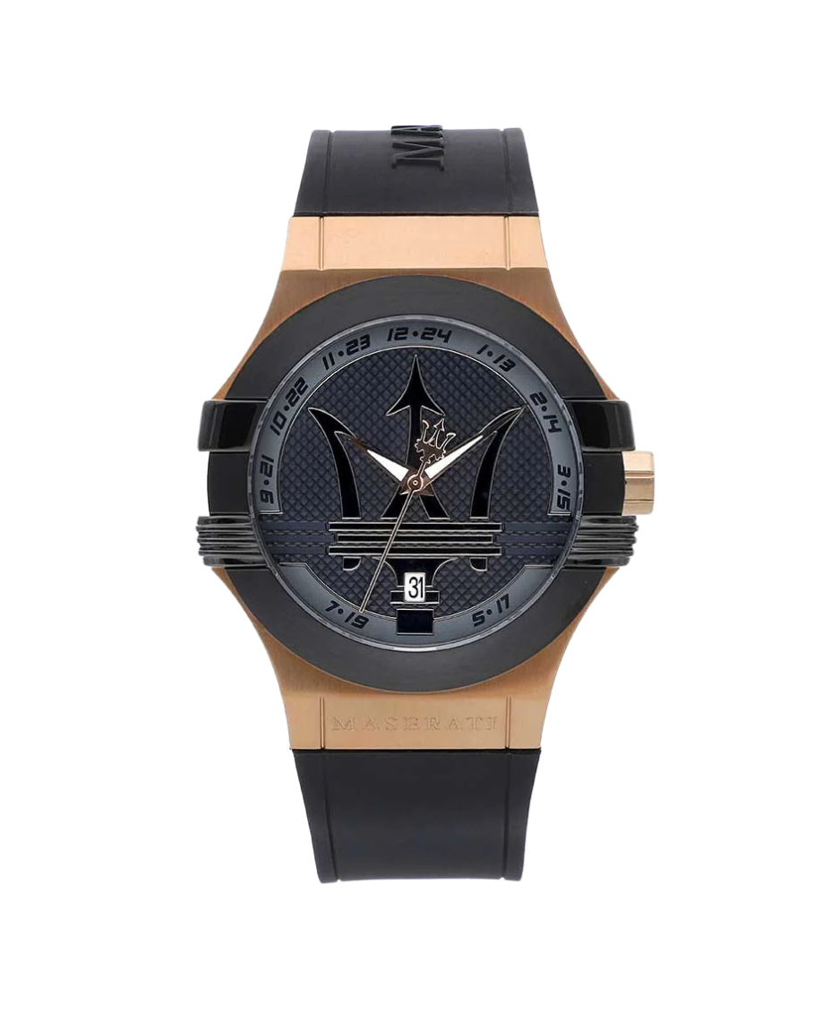 Maserati Potenza R8851108002 reloj hombre acero negro cuero
