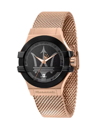 Maserati Potenza R8853108009 reloj hombre acero oro rosa esfera negra