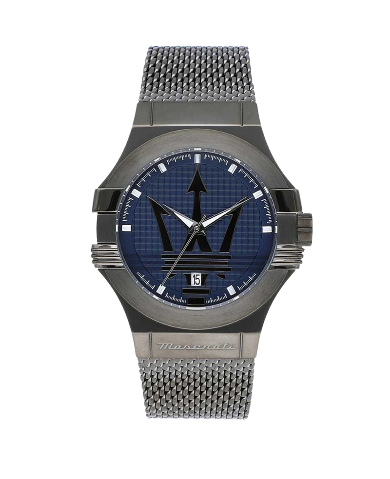 Maserati Potenza R8853108005 reloj hombre acero gun metal esfera azul