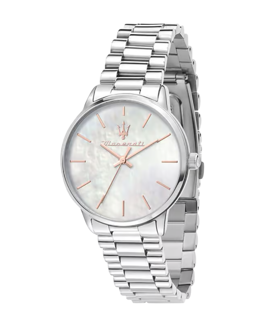 Maserati Royale R8853147507 reloj mujer acero plateado elegante italiano