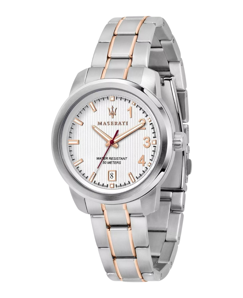 Maserati Royale R8853137504 reloj mujer acero y oro rosa esfera blanca