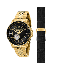 Maserati Sfida R8823140012 reloj hombre acero dorado negro