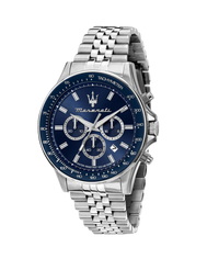 Maserati Sfida R8873640025 reloj hombre acero plata esfera azul cronógrafo