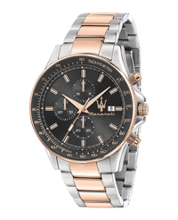 Maserati Sfida R8873640014 reloj hombre acero oro rosa cronógrafo esfera gris