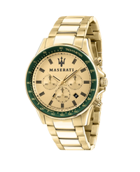 Maserati Sfida R8873640005 reloj hombre acero dorado cronógrafo deportivo
