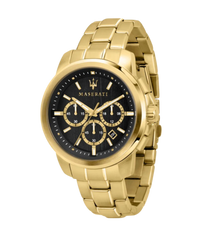 Maserati Successo R8873621013 reloj hombre acero dorado esfera negra cronógrafo