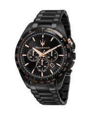 Maserati Traguardo R8873612048 reloj hombre acero negro cronógrafo deportivo