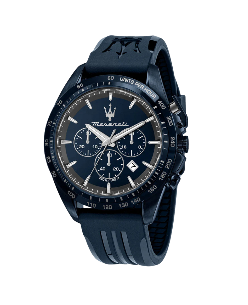 Maserati Traguardo R8871612042 reloj hombre cronógrafo acero azul 45mm deportivo italiano