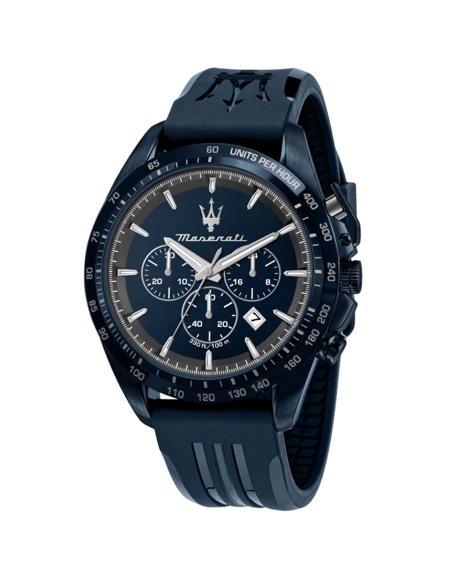 Maserati Traguardo R8871612042 reloj hombre cronógrafo acero azul 45mm deportivo italiano