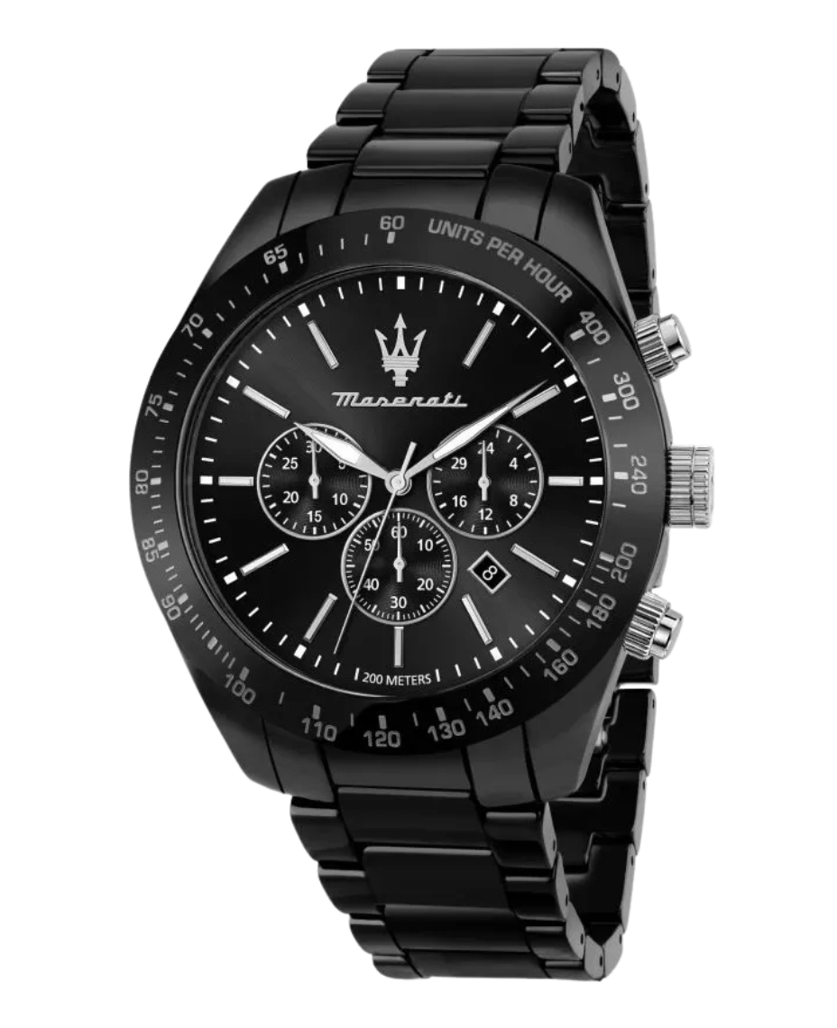 Maserati Traguardo R8873650001 reloj hombre acero negro cronógrafo