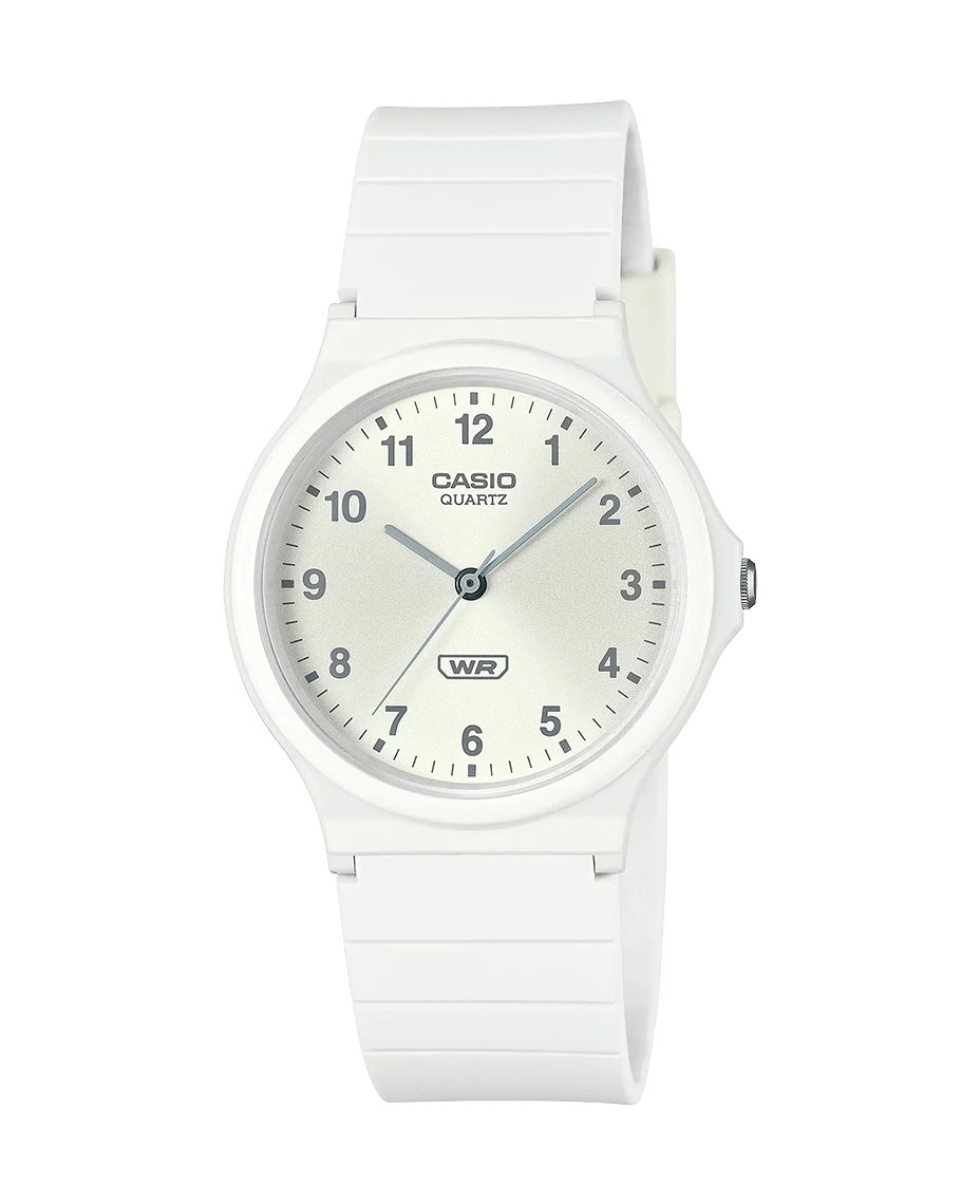 Casio Collection MQ-24B-7BEF reloj mujer diseño minimalista blanco elegante