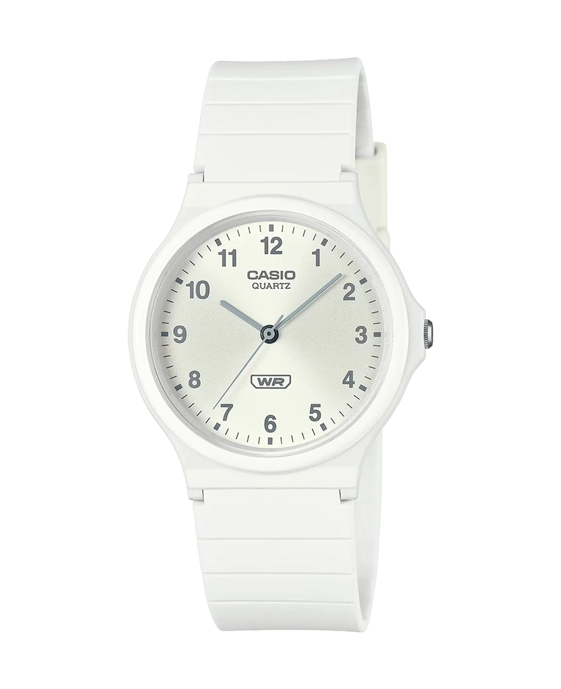 Casio Collection MQ-24B-7BEF reloj mujer diseño minimalista blanco elegante