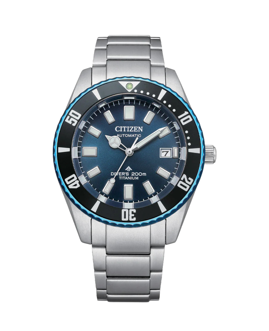 Citizen Super Titanium NB6026-56L reloj hombre titanio esfera azul