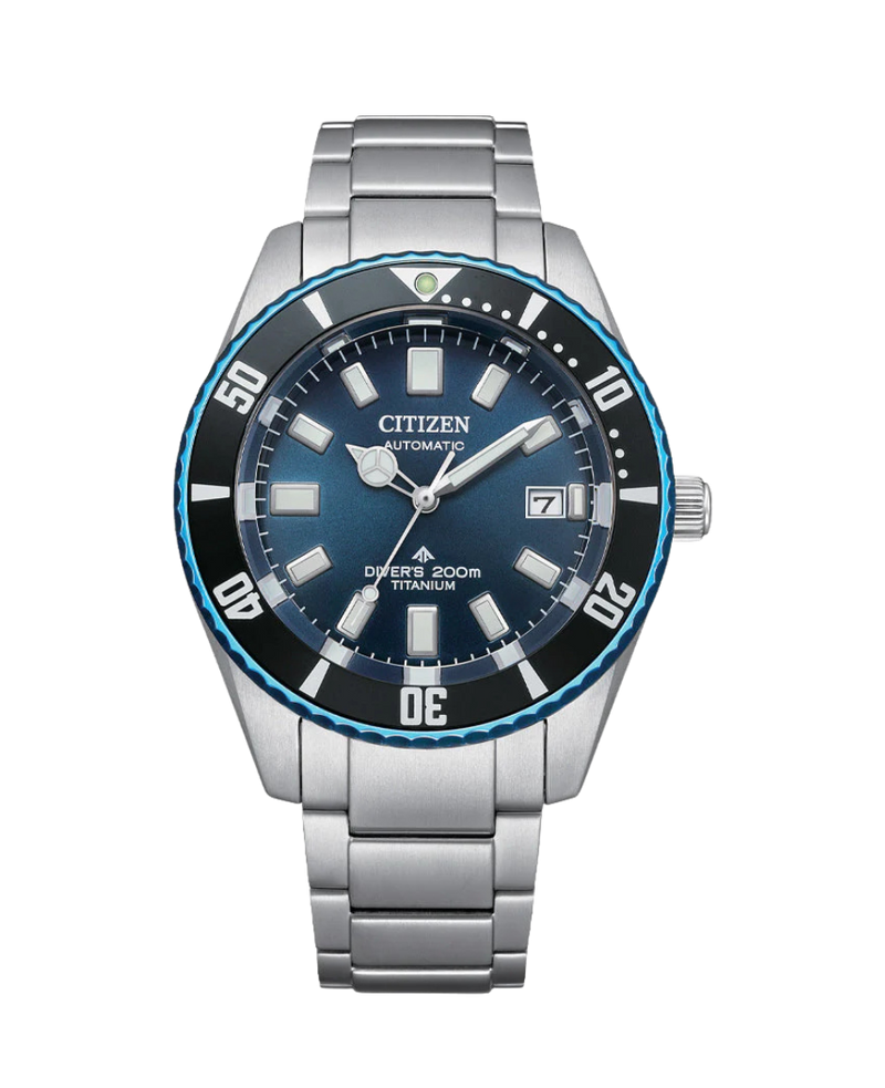Citizen Super Titanium NB6026-56L reloj hombre titanio esfera azul