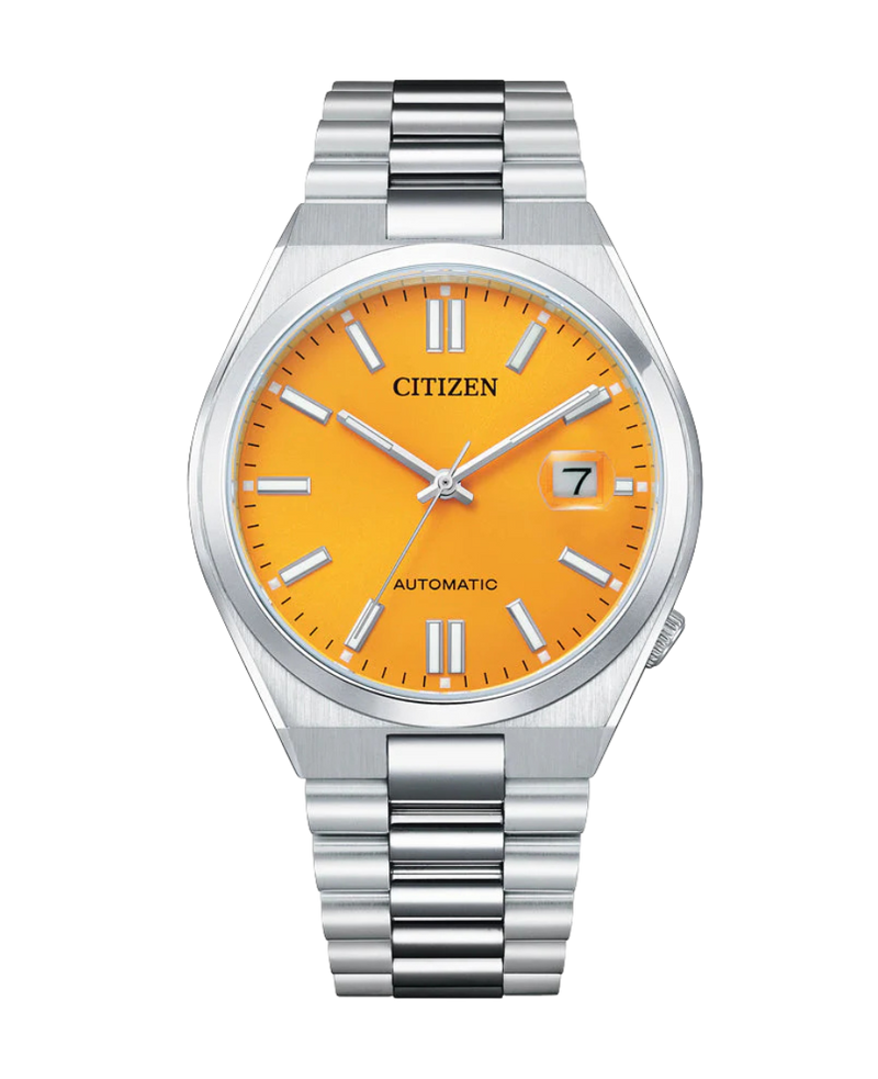 Citizen Eco-Drive NJ0150-81Z reloj unisex acero esfera naranja cristal zafiro
