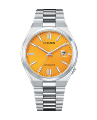 Citizen Eco-Drive NJ0150-81Z reloj unisex acero esfera naranja cristal zafiro