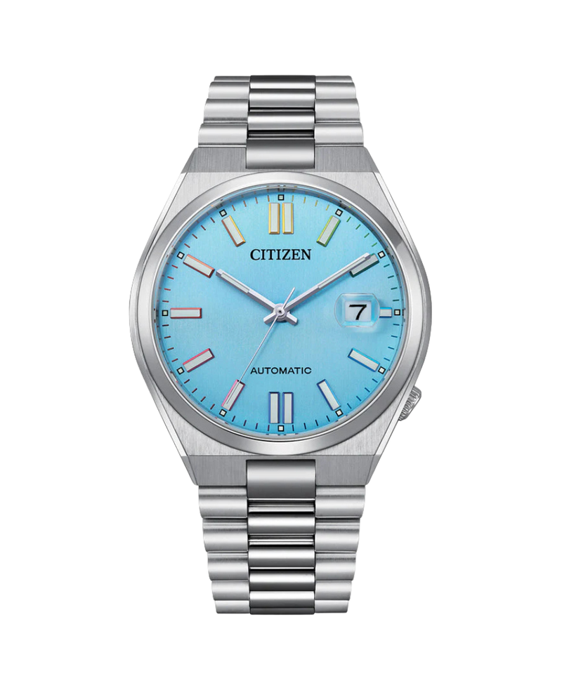 Citizen Eco-Drive NJ0151-53L reloj unisex acero esfera turquesa cristal zafiro