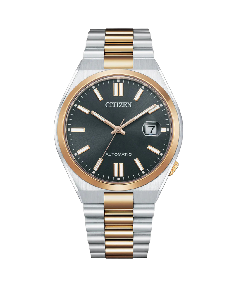 Citizen Eco-Drive NJ0154-80H reloj unisex acero oro rosa esfera gris
