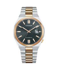 Citizen Eco-Drive NJ0154-80H reloj unisex acero oro rosa esfera gris