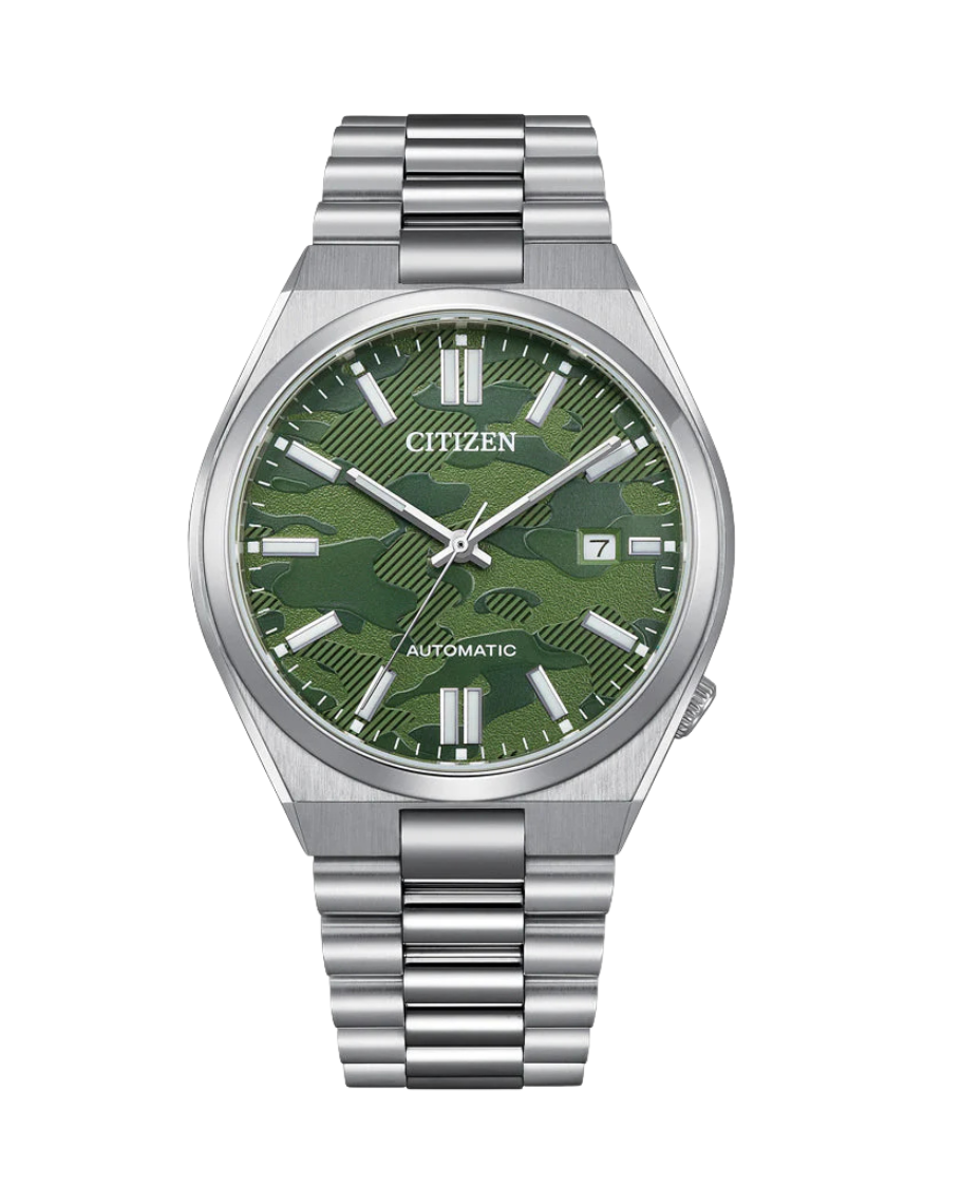 Citizen Eco-Drive NJ0159-86X reloj unisex acero esfera verde cristal zafiro