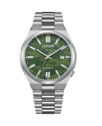 Citizen Eco-Drive NJ0159-86X reloj unisex acero esfera verde cristal zafiro
