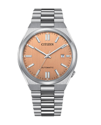 Citizen Eco-Drive NJ0159-86Z reloj unisex acero esfera salmón cristal zafiro
