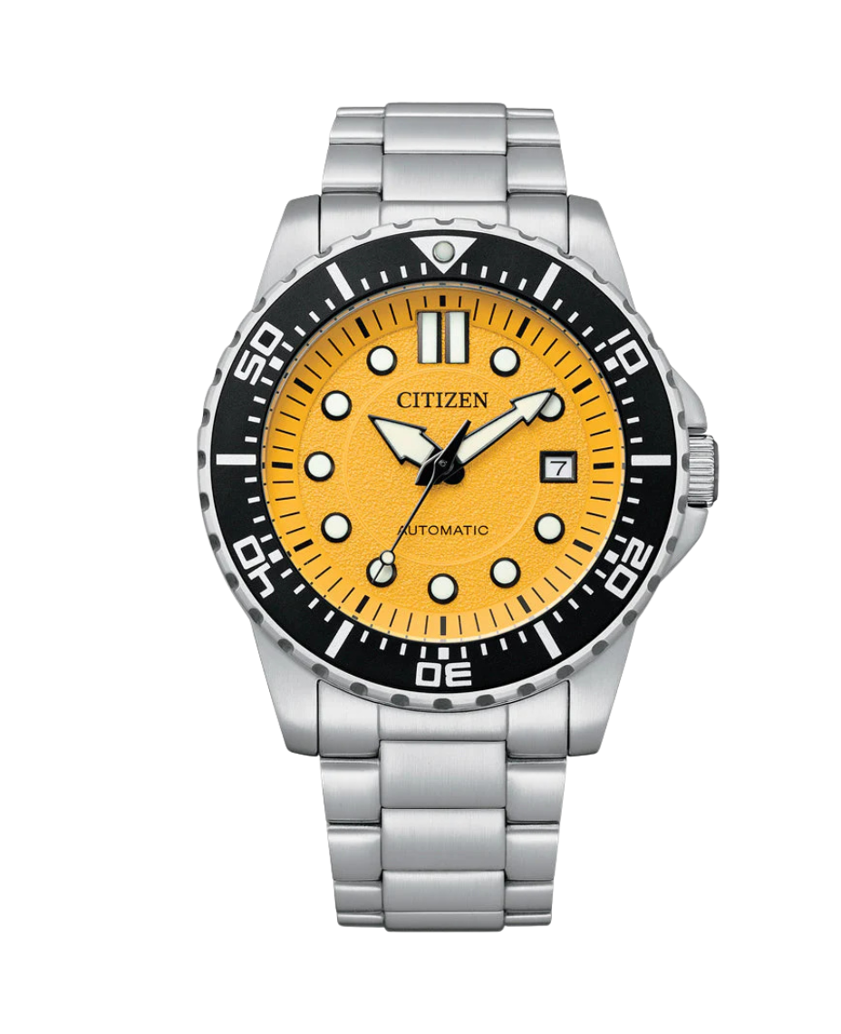 Citizen Eco-Drive NJ0170-83Z reloj hombre acero esfera amarilla