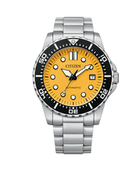 Citizen Eco-Drive NJ0170-83Z reloj hombre acero esfera amarilla