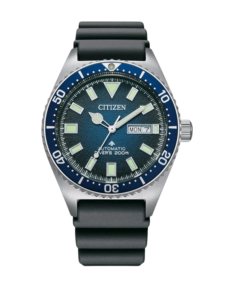 Citizen Promaster NY0129-07L reloj hombre acero esfera azul correa caucho