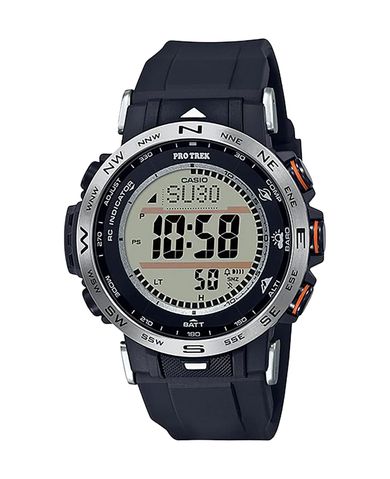 Casio Pro Trek PRW-30-1AER reloj hombre resina negro con sensores triple