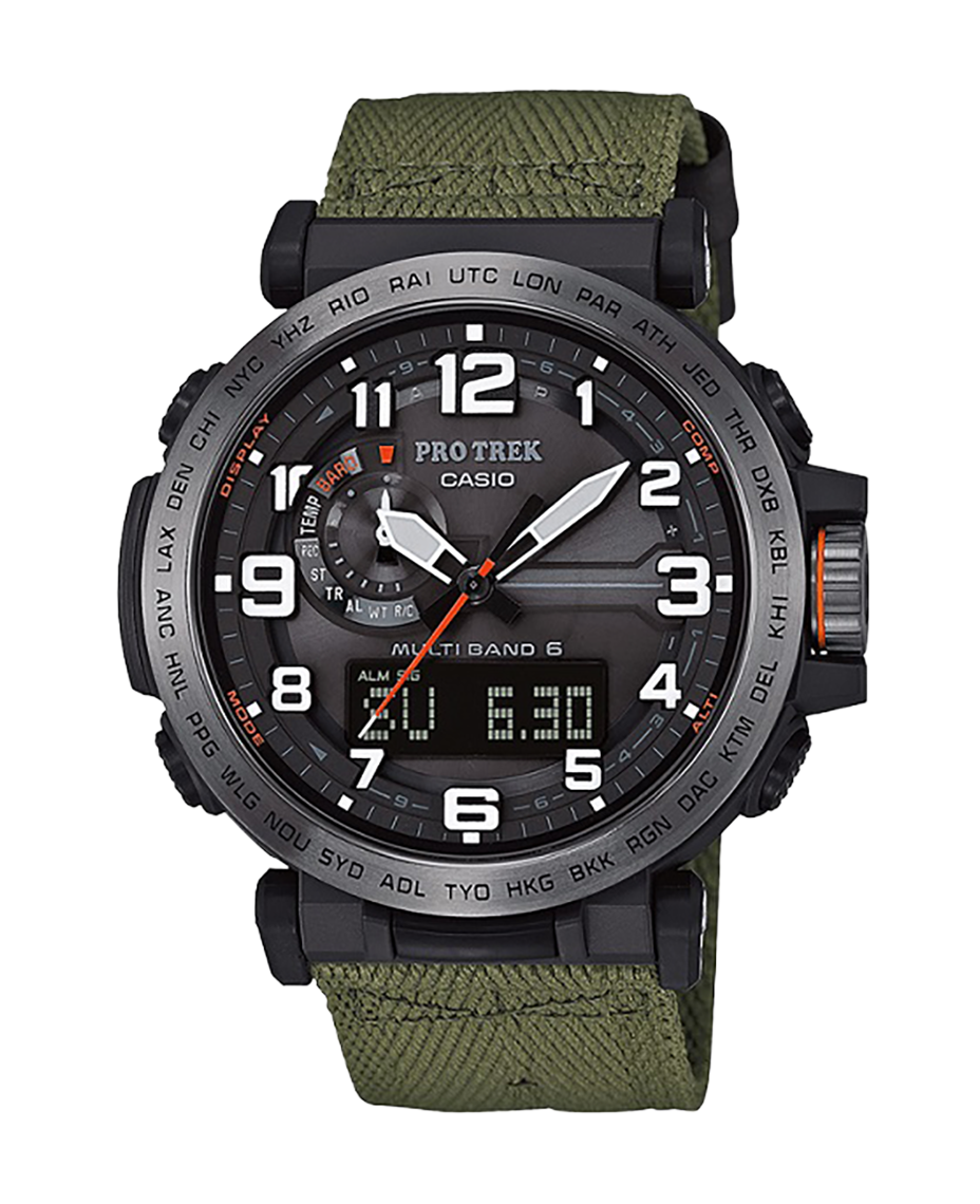 Casio Pro Trek PRW-6600YB-3ER reloj hombre resina negro con sensores triple