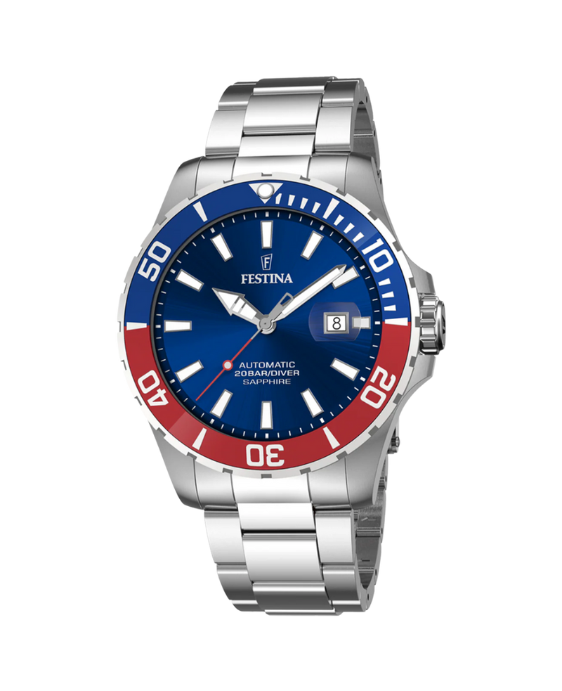Festina Automatic F20531/5 reloj hombre acero esfera azul cristal zafiro