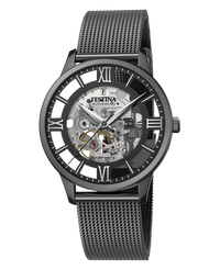 Festina Automatic F20535/1 reloj hombre acero negro con malla milanesa