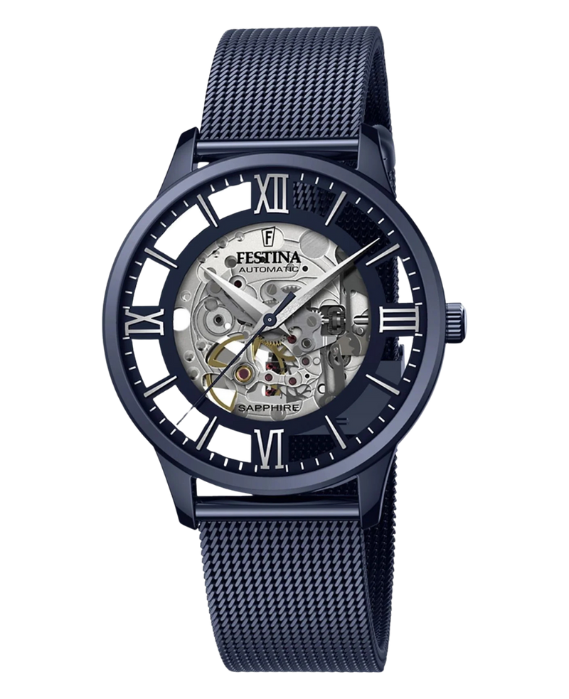Festina Automatic F20574/1 reloj hombre acero inoxidable esfera azul automático