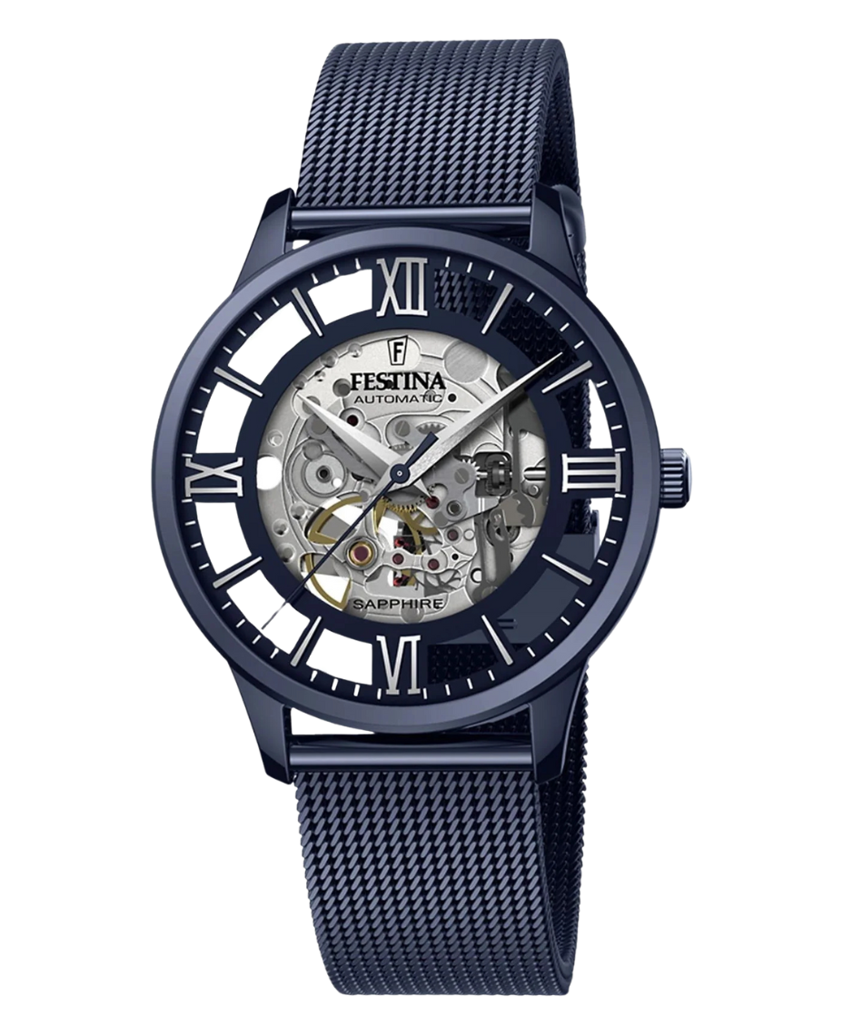 Festina Automatic F20574/1 reloj hombre acero inoxidable esfera azul automático