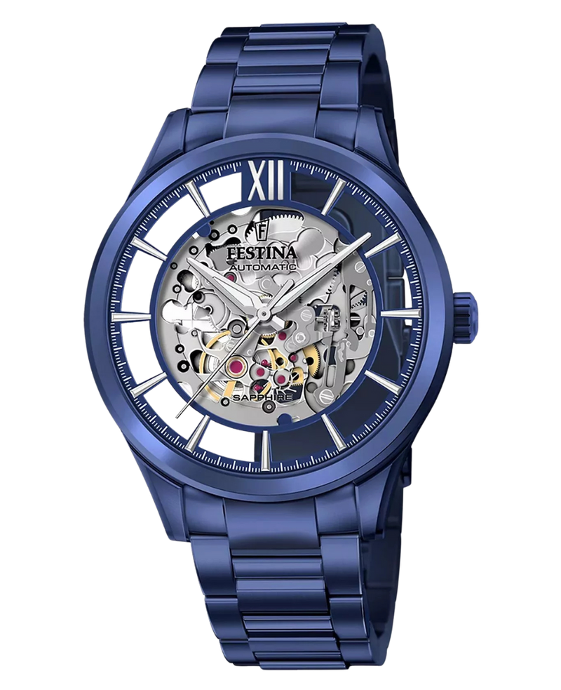 Festina Automatic F20631/1 reloj hombre acero inoxidable esfera azul automático