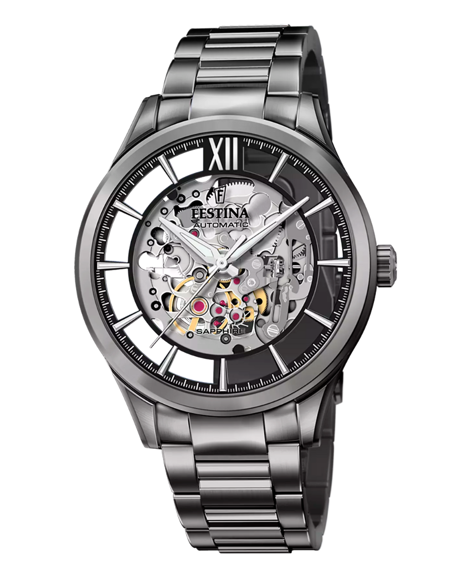 Festina Automatic F20632/1 reloj hombre acero inoxidable esfera negra automático