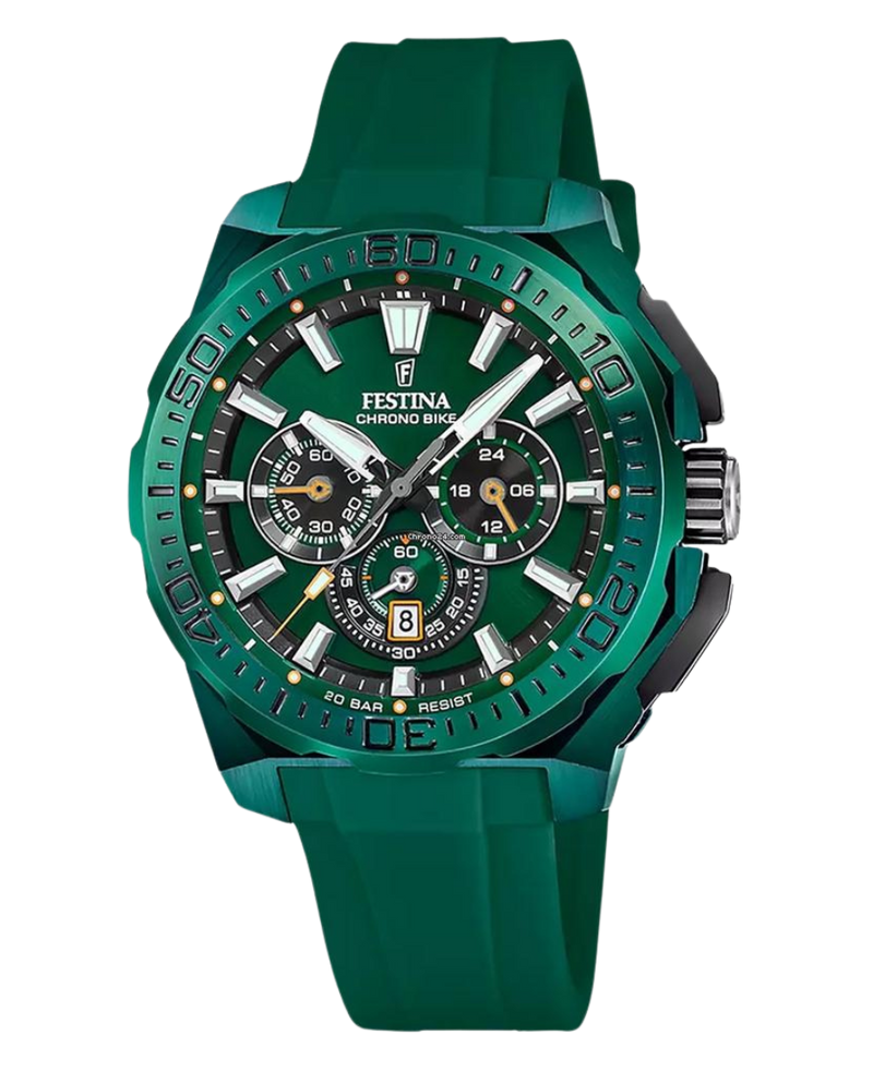Festina Chrono Bike F20730/1 reloj hombre acero verde cronógrafo deportivo
