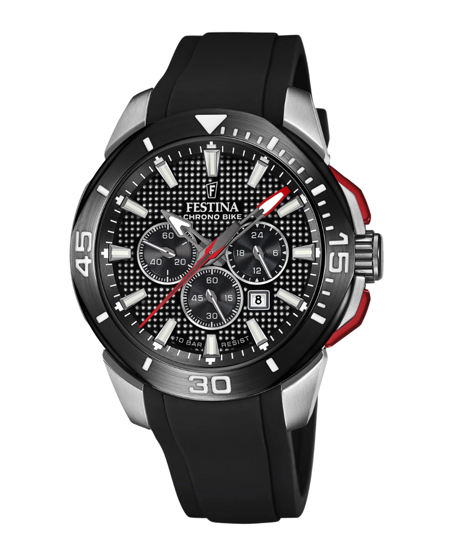 Festina Chrono Bike F20642/4 reloj hombre acero negro caucho deportivo cronógrafo