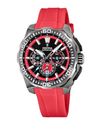 Festina Chrono Bike F20725/5 reloj hombre acero negro correa roja cronógrafo deportivo