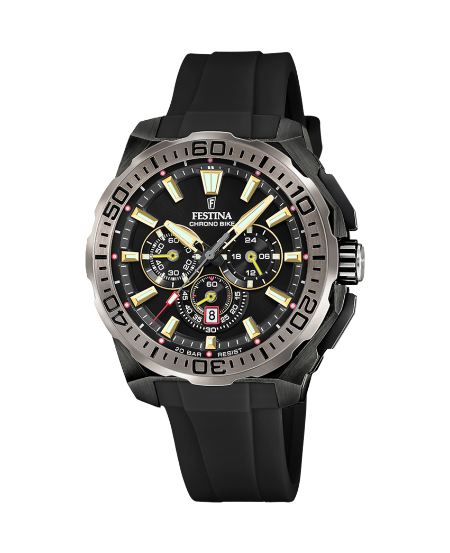 Festina Chrono Bike F20726/3 reloj hombre acero cronógrafo correa caucho negro