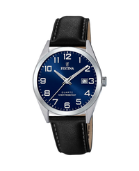 Festina Classics F20446/2 reloj hombre acero azul esfera azul correa piel negra