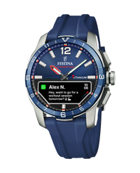 Festina Connected F23000/1 reloj hombre smartwatch titanio azul cristal zafiro