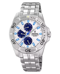 Festina F20445/1 reloj hombre acero inoxidable plateado multifunción 43mm