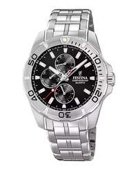 Festina F20445/3 reloj hombre multifunción acero negro plateado 43mm