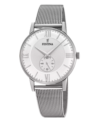 Festina Retro F20568/2 reloj hombre acero plateado esfera clásica