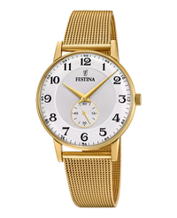 Festina Retro F20569/1 reloj hombre acero plateado vintage