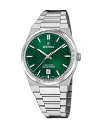 Festina Swiss Made F20051/5 reloj hombre acero esfera verde cristal zafiro