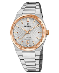 Festina Swiss Made F20065/1 reloj hombre acero plateado manufactura suiza cristal zafiro