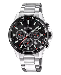 Festina F20560/6 reloj hombre cronógrafo acero negro esfera deportiva 45mm